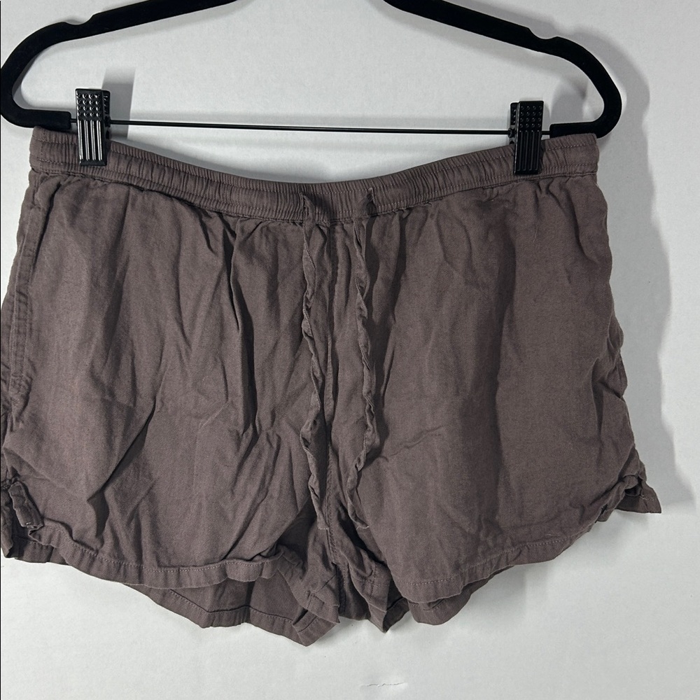 Volcom Women's Brown Shorts (8/M) | Drawstring & Pockets